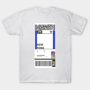 New York Boarding Pass T-Shirt